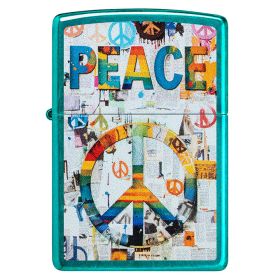 Zippo Windproof Lighter Peace Color Image - Candy Teal