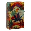 Zippo Windproof Lighter Psychedelic Leaves 540 Fusion - 540 Tumbled Chrome