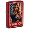 Zippo Windproof Lighter I Want You Color Image - Candy Apple Red