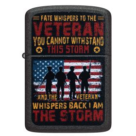 Zippo Windproof Lighter 1941 Replica Veteran Color Image - Black Crackle®