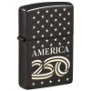 Zippo Windproof Lighter America250™ Laser Two-Tone - High Polish Black