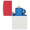Zippo Windproof Lighter America250™ Base Model Laser Engrave - Red/White Matte w/ Blue Insert