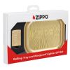 Zippo Laser Engraved Rolling Tray & Lighter Gift Set - High Polish Brass