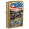 Zippo Windproof Lighter Ford Built Tough Color Image - Street Brass