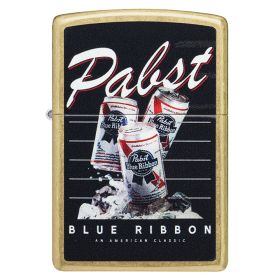 Zippo Windproof Lighter Pabst Blue Ribbon® Color Image - Street Brass