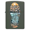 Zippo Windproof Lighter Explore Texture Print - Green Matte
