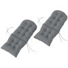 Outdoor Adirondack Chair Cushions Set of 2, Tufted High Back Patio Chair Cushions, Adirondack Cushions with Ties