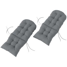 Outdoor Adirondack Chair Cushions Set of 2, Tufted High Back Patio Chair Cushions, Adirondack Cushions with Ties