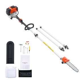 Gas Pole Saw, 43CC 2 Stroke Gas Powered Pole Saws with 10 in Cutting Bar, Cordless Tree Trimmer with 30 fl.oz Fuel Tank, 6.8 to 11.7 ft Extendable