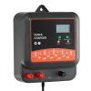 Multi-Powered Electric Fence Charger, 2J/3J/5J, Electric Fence Energizer with Real-Time LED Display, 6.2 Miles Range, AC DC Powerful Fences Charger