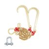 G80 V Bridle Chain, 5/16" x 2' Towing Chain Bridle with 15" J Hooks and Grab Hooks