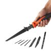 Jab Saw, 6 in Keyhole Saw with Soft Grip Handle, 8-In-1 Multi-Blades Drywall Jab Saw, Sharp Jab Saw with Triple Ground Teeth