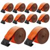 Winch Straps, 4 in x 30 ft Truck Straps with Flat Hook, 10 Pack Heavy Duty Trailer Straps with 18000 lbs Break Strength, Cargo Tie-Down Straps