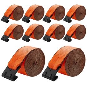 Winch Straps, 4 in x 30 ft Truck Straps with Flat Hook, 10 Pack Heavy Duty Trailer Straps with 18000 lbs Break Strength, Cargo Tie-Down Straps