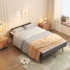 75"x46" Wide Folding Bed with Adjustable Headboard, Extra Long Rollaway Bed for Tall People, 5" Memory Foam Mattress, Heavy-Duty Guest Bed on Wheels