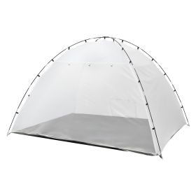 Portable Paint Booth Tent, 115.35 x 90.55 x 74 inch Painting Tent Station, Spray Shelter with Built-in Floor & Mesh Screen, Large Space
