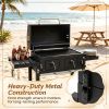 Large Charcoal Grill Portable with Lifting Charcoal Trays Folding Tables And Wheels for Outdoor Cooking BBQ