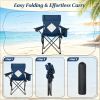 Folding Camping Chair Mesh Backrest  Metal Frame with Carrying Bag Outdoor Portable Reclining Camp Seat