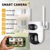 Cross border popular binocular gun ball linkage monitoring camera | AI humanoid tracking+360 ° panoramic monitoring | WiFi remote real-time warning |