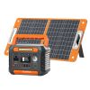 Flashfish P66A 200W Solar Generator &Foldable Solar Panel, Portable Power Station Battery Pack with AC/USB/DC Output