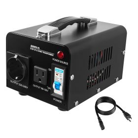 Voltage Converter Transformer, 500VA, Heavy Duty Step Up/Down Power Transformer, Convert from 110V to 220V and 220V to 110V, with US Outlet, EU Outlet