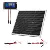 50W 12V Solar Battery Charger Maintainer, Mono Solar Panel Trickle Battery Charger with Upgraded MPPT Controller