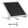 20W 12V Solar Battery Trickle Charger Maintainer, Mono Solar Panel Battery Charger with Built-in MPPT Controller & Adjustable Mount Bracket