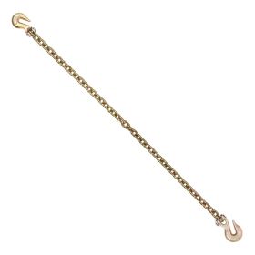 G80 Transport Binder Chain, 5/16" x 10.3' 2-Pack Tow Chain with Clevis Grab Hooks, 4900 lbs Safe Working Load