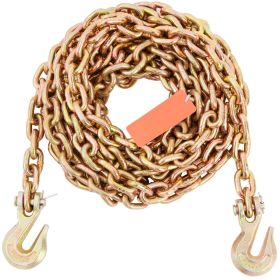 Transport Binder Chain, 4900 lbs Working Load Limit, 5/16'' x 20' G80 Tow Chain Tie Down with Grab Hooks, DOT Certified