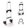 Folding Hand Truck and Dolly, 176 lbs Capacity, Aluminum Foldable Cart