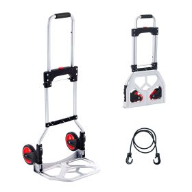 Folding Hand Truck and Dolly, 176 lbs Capacity, Aluminum Foldable Cart