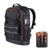 Tool Backpack, 65 Pockets, Heavy-duty Tools Storage Organizer Work Bags with Laptop Compartment & Molded Base