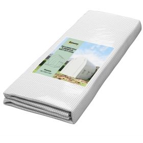 9.8' x 6.6' x 6.6' Plastic Greenhouse Cover Replacement, Heavy Duty Waterproof Tarp for Hoop House, Sheeting with 6 Windows, Door & Reinforcement Grid