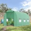 Backyard Greenhouse 15 x 7 x 7 with Door Ventilation Windows Outdoor Tunnel Walk-In Garden Plant Growing House Green