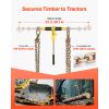 Ratchet Chain Binder, 5/16 in x 12.8 ft G80 Chains, 8000 lbs Working Load of Ratchet Load Binder, Chains and Binders Set