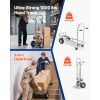 2 in 1 Hand Truck, 1000 lbs Load Capacity for 4-Wheel Mode, Convertible Hand Truck Dolly with Non-Slip Handle & Wheels