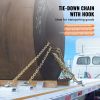 G80 Transport Binder Chain, 5/16" x 10.3' 2-Pack Tow Chain with Clevis Grab Hooks, 4900 lbs Safe Working Load