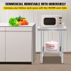 24 x 24 x 35 Inch Stainless Steel Work Table, Commercial Food Prep Worktable Heavy Duty Prep Worktable