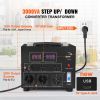 Power Converter, 3000W, Durable Step Up/Down Unit, Switches between 110V and 220V, Includes US and EU Outlets plus 5V USB, CE Approved