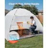 Portable Paint Booth Tent, 115.35 x 90.55 x 74 inch Painting Tent Station, Spray Shelter with Built-in Floor & Mesh Screen, Large Space