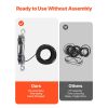 4400 lbs Breaking Strength 100 FT Rope Pulley Hoist, 5:1 Lifting Power Heavy Duty Pulley System with 2pcs Soft Loops, Metal Wheels Bearing Structure