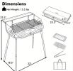 Portable Charcoal Grill Featuring Detachable Legs Adjustable Grate And Includes Carrying Bag for Easy Transport