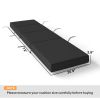 Set of 2 Chaise Lounge Cushion, 4" Thick Outdoor Lounge Chair Cushions with Ties for Patio, 21" x 72â€¯", Gray