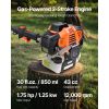Gas Pole Saw, 43CC 2 Stroke Gas Powered Pole Saws with 10 in Cutting Bar, Cordless Tree Trimmer with 30 fl.oz Fuel Tank, 6.8 to 11.7 ft Extendable