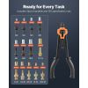 Rivet Nut Tool Kit, 17-Inch Rivnut Tool Kit, with 13 Mandrels and 130 Nuts, Metric and SAE Size M3, M4, M5, M6, M8, M10, M12, 1/2-13, 8-32, 10-24