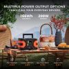FlashFish 200W Portable Power Station, 166Wh with 230 V AC/DC/USB/Type C/LED Lights, Power Generator Battery for Camping, Travel