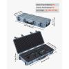 Hard Rifle Case, Lockable Rifle Case with 4 Layers Pre-cut Foams, 36 in Gun Storage with Wheels