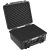 Hard Pistol Cases with Pre-cut PU Foam, Waterproof & Dustproof Hard Gun Case for 6 Pistol, 19.3×17.1×8.3 in Lockable Pistol Case, Black