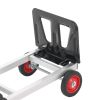 Aluminum Folding Hand Truck, 2 in 1 Design 400 lbs Capacity, Heavy Duty Industrial Collapsible cart