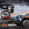 Galvanized Steel Winch Cable, 3/8 Inch x 50 Feet 15,200 lbs Breaking Strength, Wire Winch Rope with Swivel Hook, Towing Cable Heavy Duty